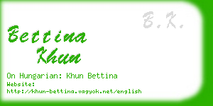 bettina khun business card